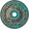 Ekena Millwork Flagstone Ceiling Medallion (Canopies up to 3 7/8"), 30"OD x 3 7/8"ID x 3 1/4"P, Copper Green Patina CM30FLCGS - alternate 1
